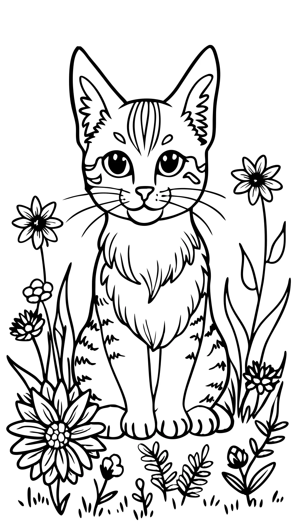 coloriages de chat réaliste